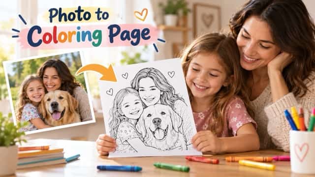 Photo to Coloring Page