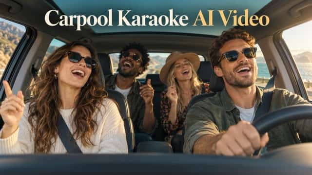 Carpool Karaoke AI Video Generator