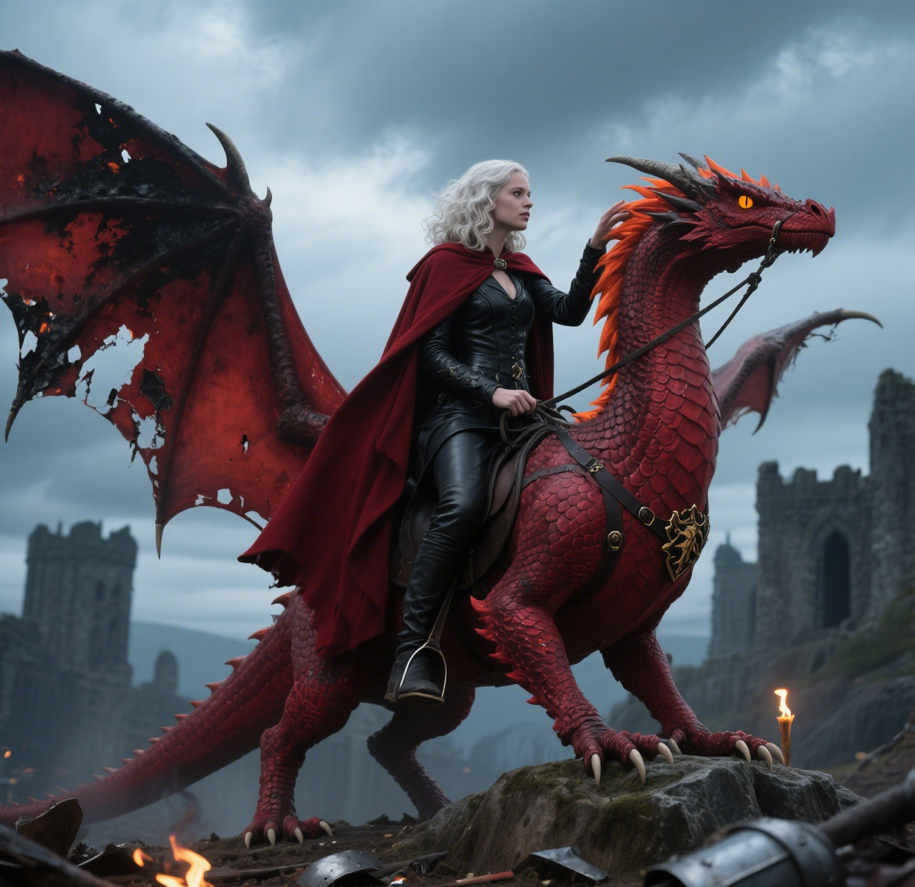 AI Dragon Riding Video Generation