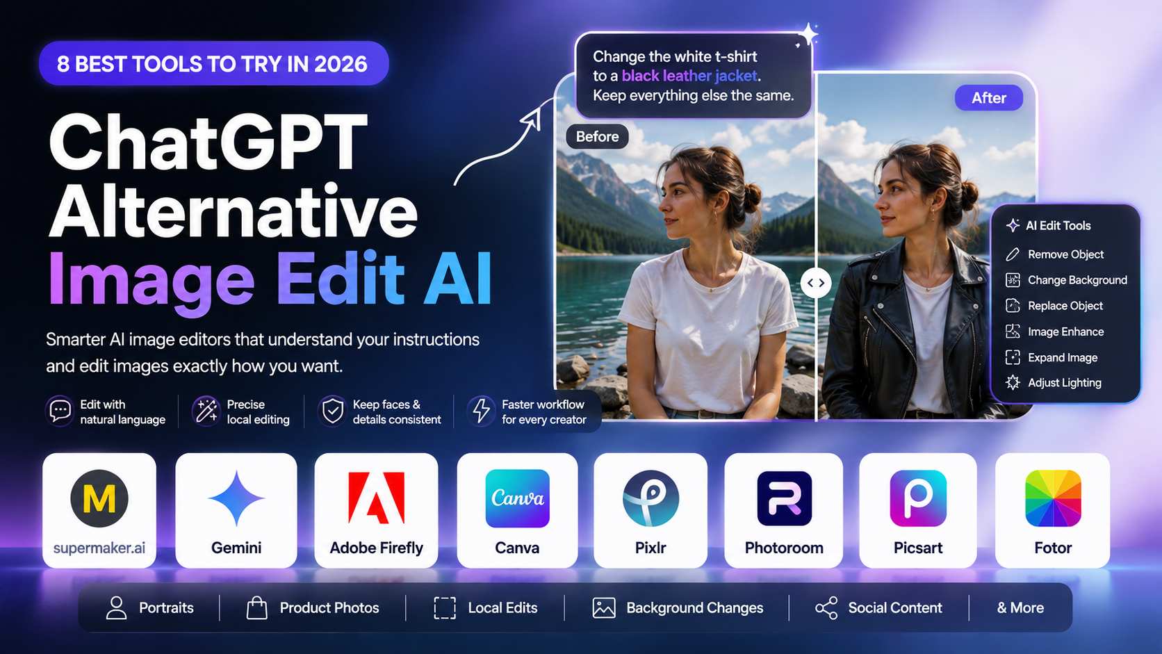 ChatGPT Alternative Image Edit AI: 8 Best Tools to Try in 2026