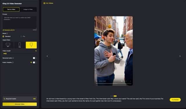 A direct web interface for Kling 3.0 AI video creation.jpeg