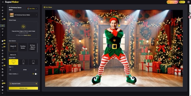 Free elf yourself video maker interface