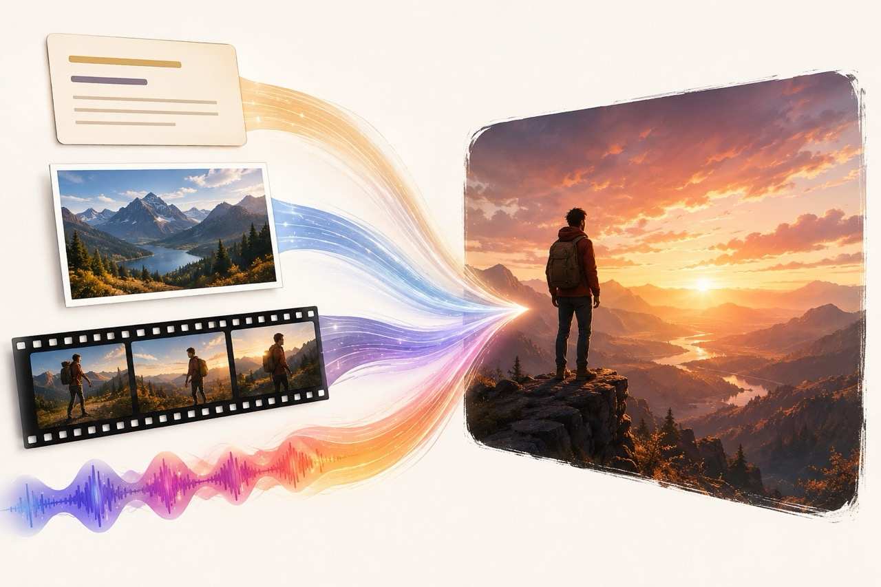 MiniMax H3 multimodal video workflow combining text, image, video, and audio references