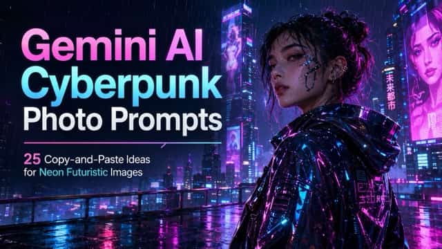 25 Best Gemini AI Cyberpunk Photo Prompts for Neon-Noir Images