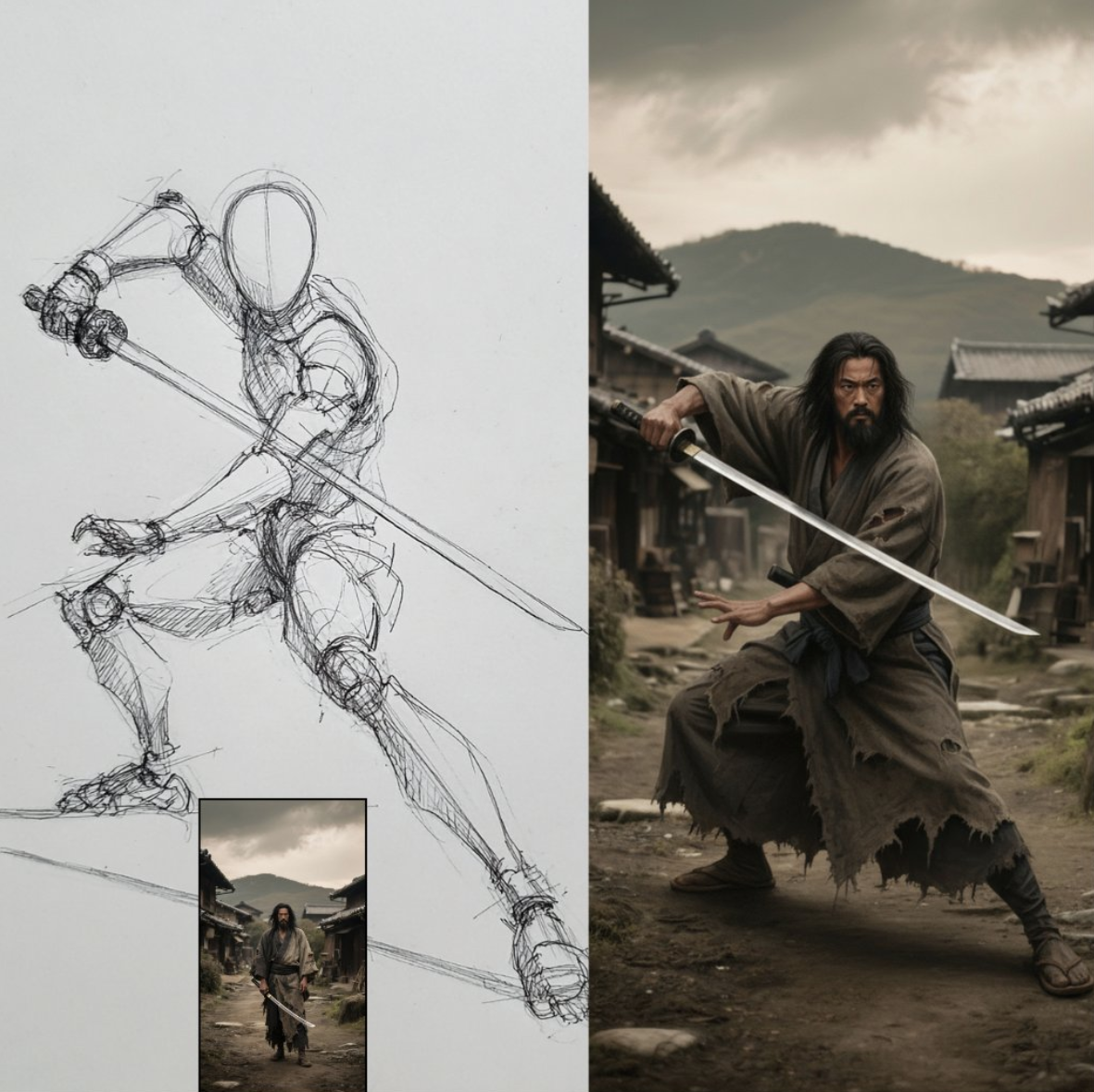 Intelligent Sketch Recognition & Character Pose Detection