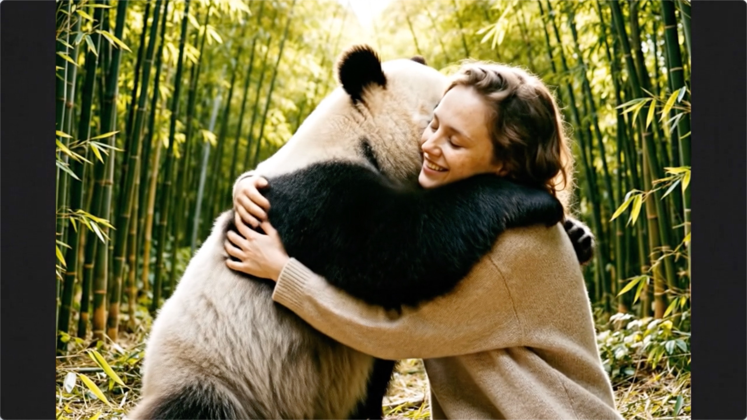 Lightning Fast AI Panda Hug Video Generation