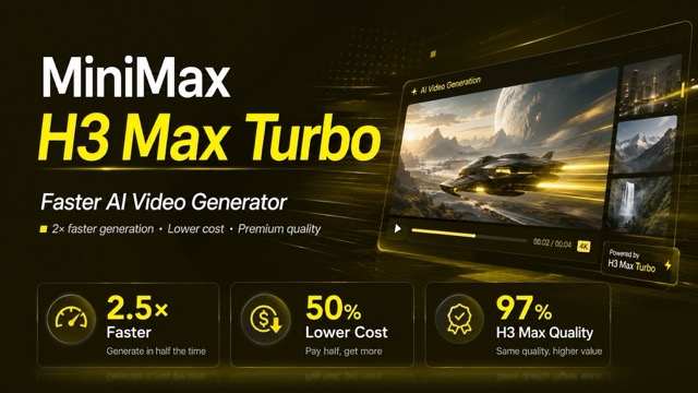 MiniMax H3 Max Turbo: Faster AI Video Generation at Lower Cost