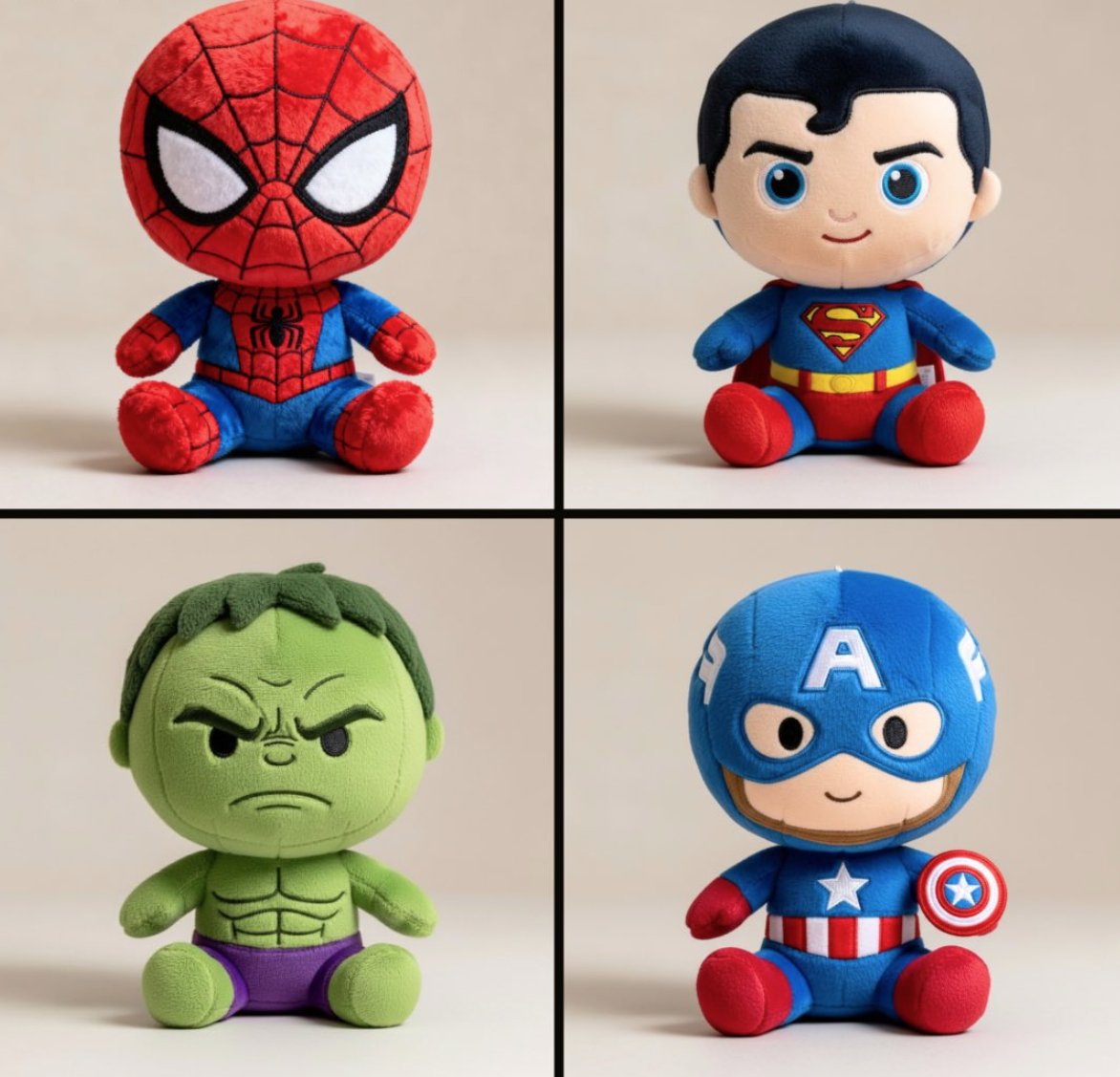 Superhero Plush Toys Example