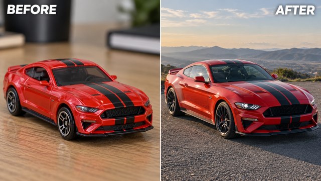 Carry The Car's Character Into A Realistic Image