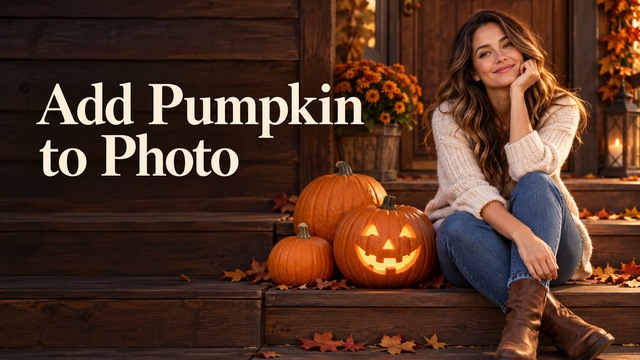 Add Pumpkin To Photo Online With AI