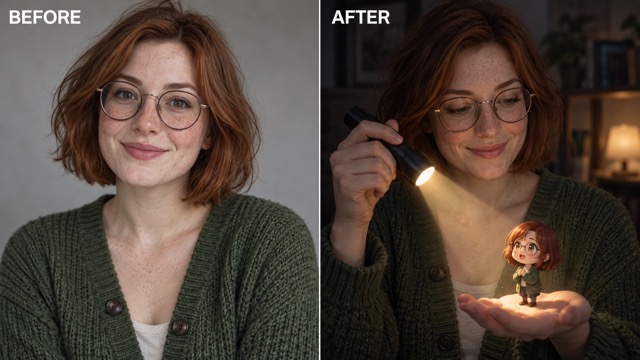 Flashlight AI Photo With Recognizable Portrait Cues