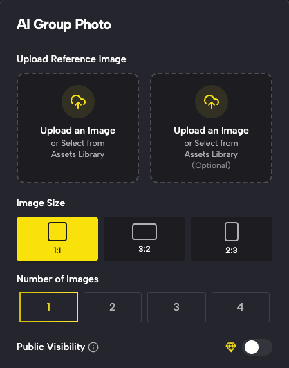 Upload Two Clear Images for Group Image Creation