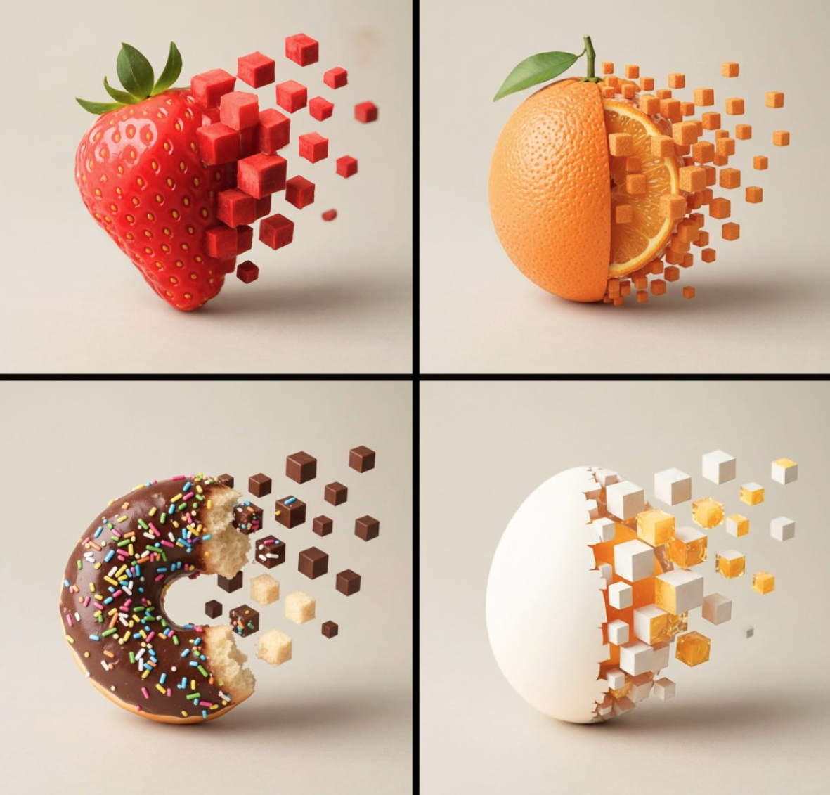 Pixelized Food Example