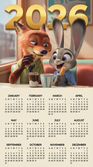 AI 2026 calendar Generator