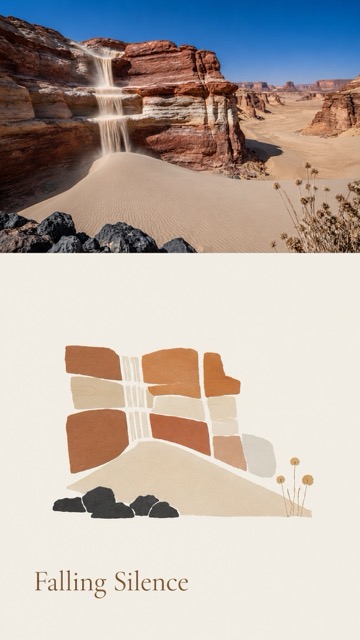 Abstract Photo Editor Creates a Finished Editorial Composition