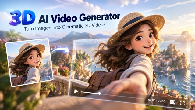 3D AI Video Generator for Cinematic Image Animation