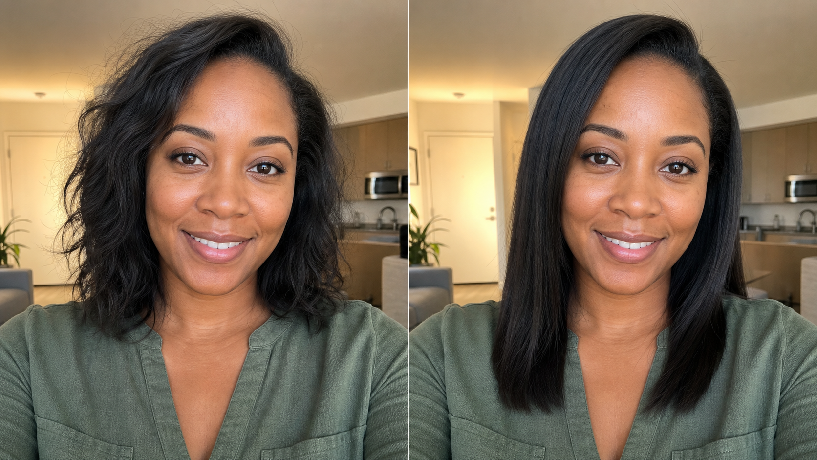 AI Straight Hair Filter for Polished Portraits