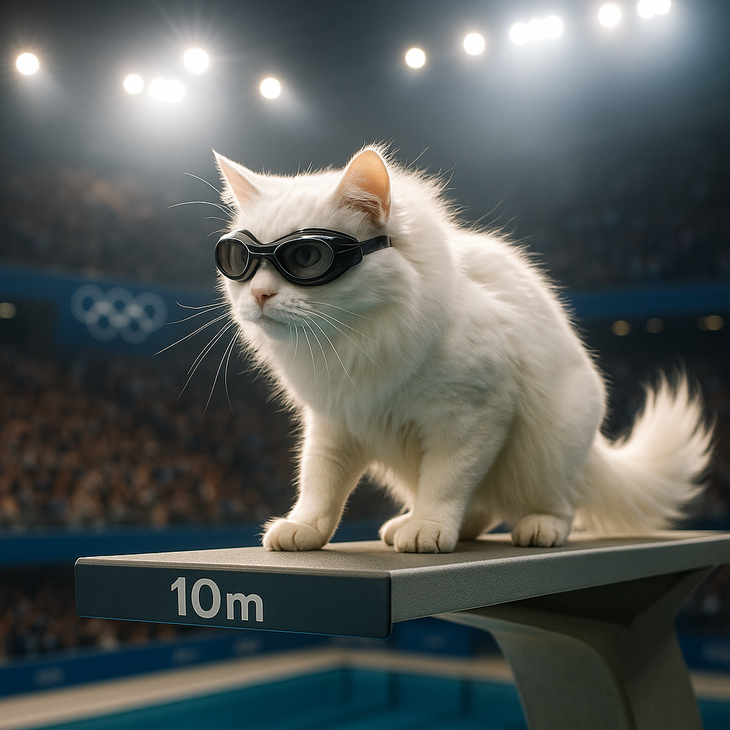 AI Cat Diving Olympics