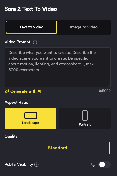 Type Your Text Prompt - Start Your Sora 2 Video Journey