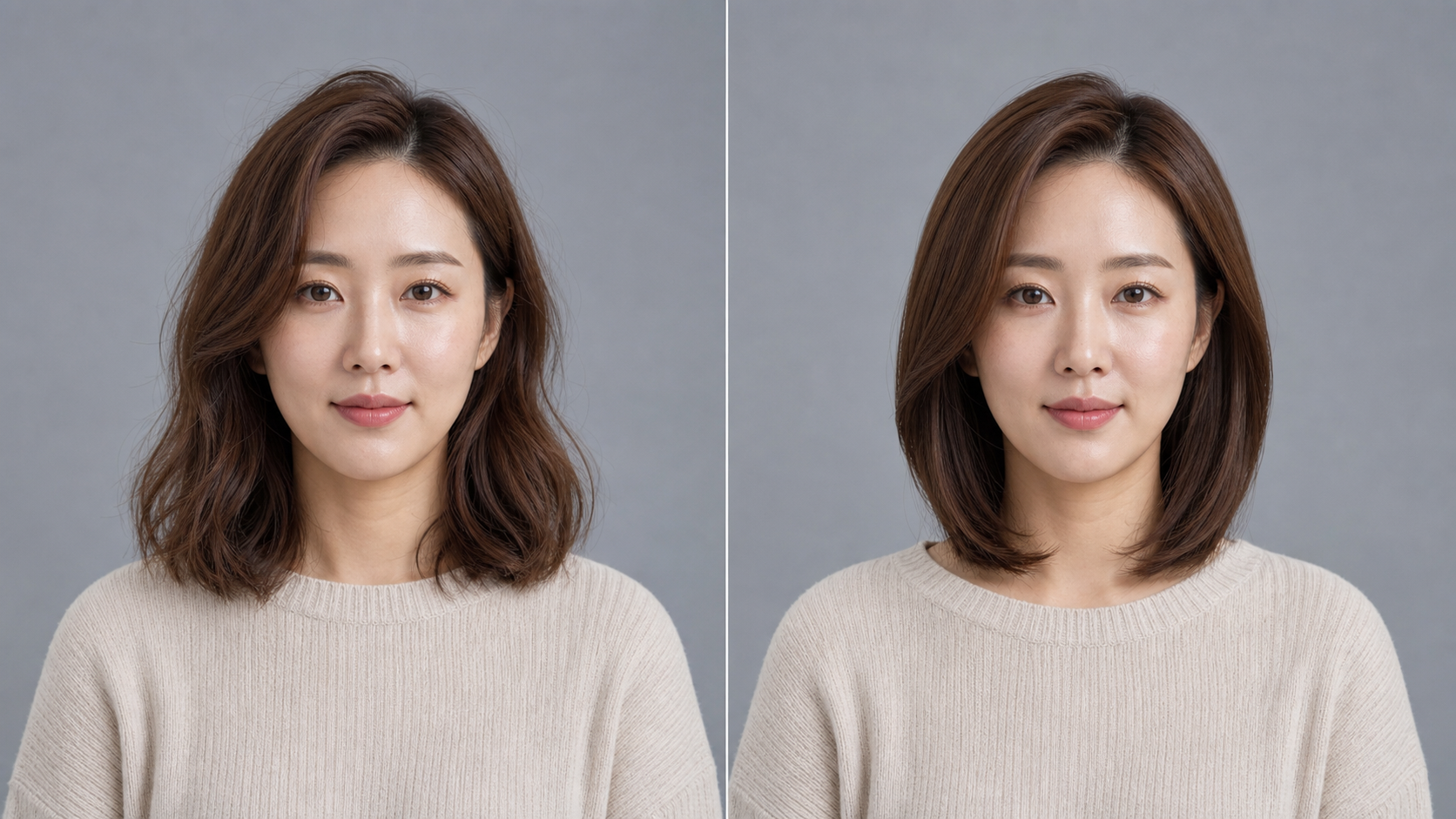 AI Straight Hair Filter for Face-Aware Style Balance