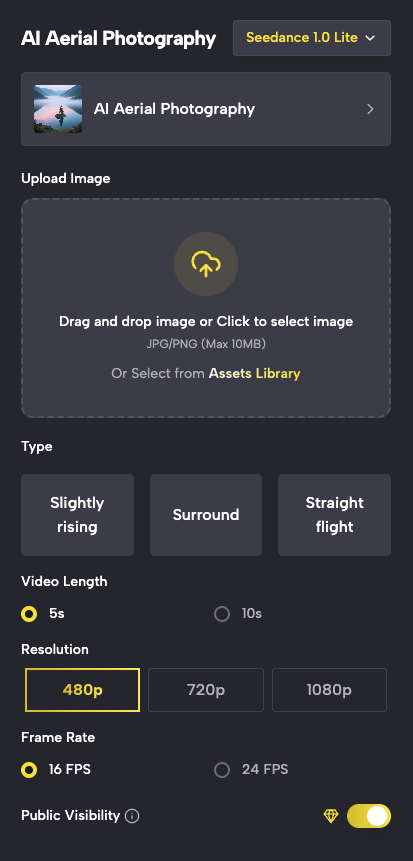 SuperMaker's AI Aerial Photography Generator: Upload One Photo