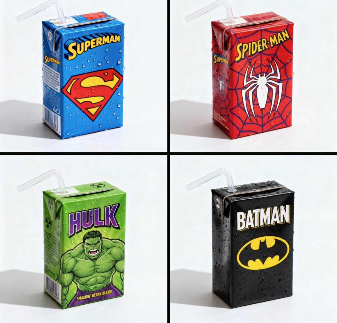 Superhero Juice Boxes Example