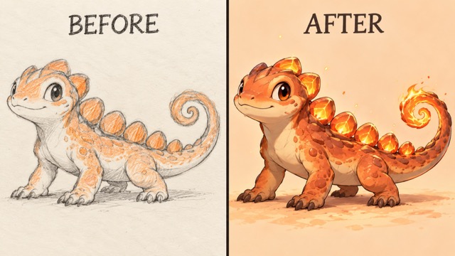 Develop A Sketch Into Creature Art