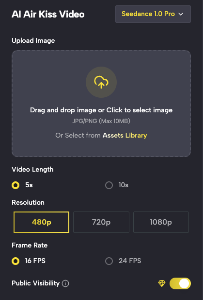 SuperMaker's Free AI Air Kiss Video Generator: Web & Mobile