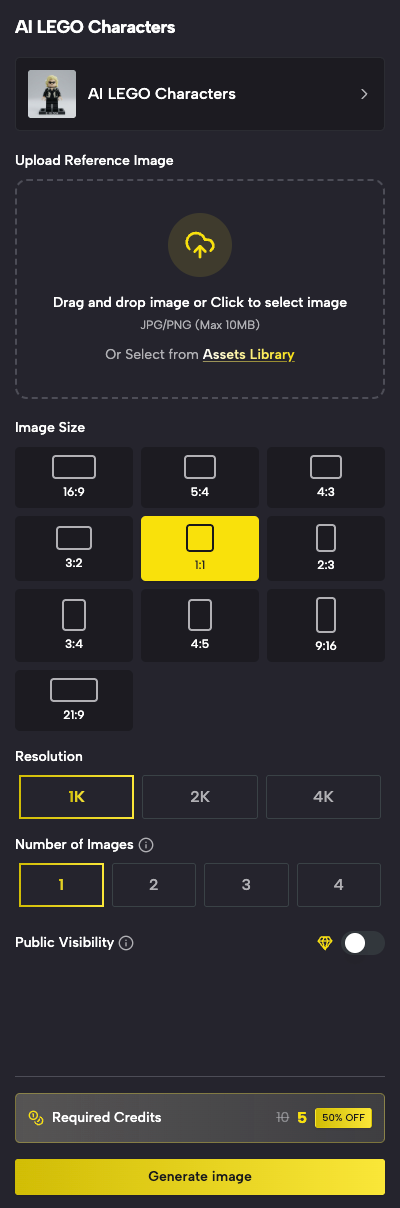 Upload Your Portrait Photo to Begin AI Lego Transformation