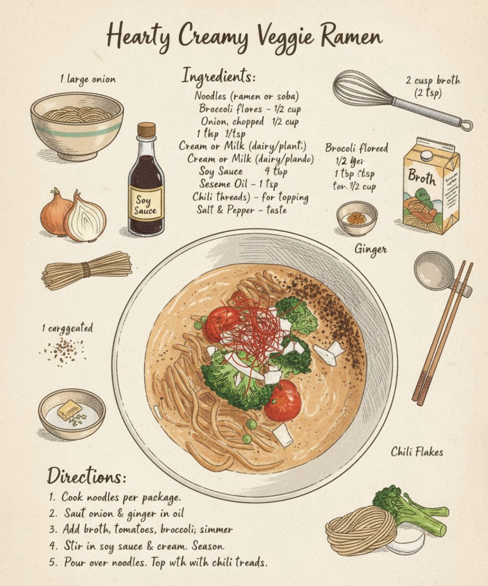 Vintage Recipe Illustration Example