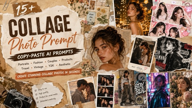 Collage Photo Prompt: 15 Copy-Paste AI Prompts for Stunning Photo Collage Edits