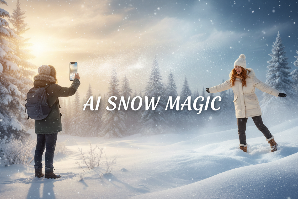 How to Make AI Snow Trend Photos for TikTok (Free Tutorial)