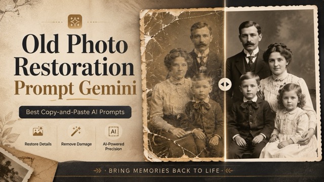 Old Photo Restoration Prompt Gemini: Best Copy-and-Paste Prompts to Restore Old Photos